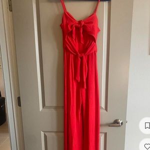 Red formal jumpsuit